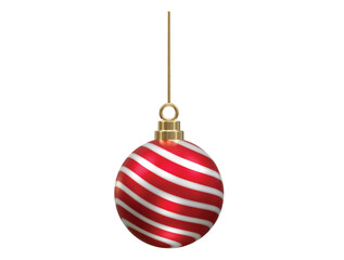 Christmas ball transparent 3d rendering illustration