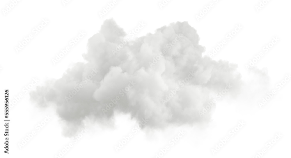 Leinwandbilder Cumulus cloud shapes isolated on transparent backgrounds 3d rendering png file