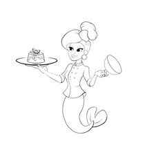 Mermaid pastry chef
