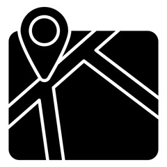 Premium design icon of map 