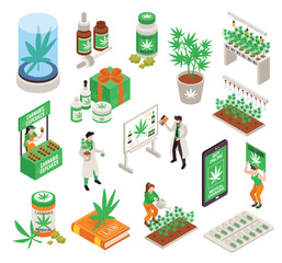 Cannabis Isometric Set