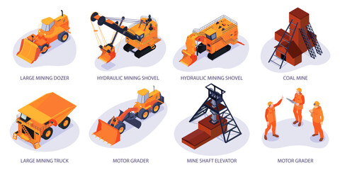 Isometric Mining Compositions Set