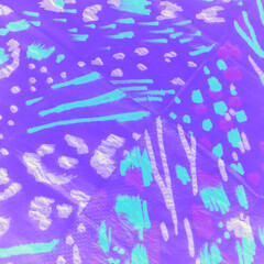 Leopard Abstract Pattern. Bright Folk Stripes. Bright Tiger Animal Print. White Safari Vintage. Lilac Watercolor. Water Color Strips. Fun Tiger.