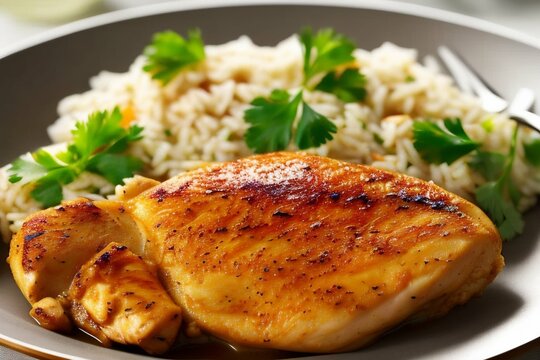 roasted chicken with rice