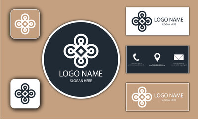 Naklejka premium Logo monogram design