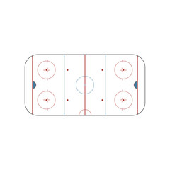 Ice Hockey Rink Vector Outlines