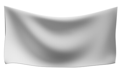 White cloth on the white background. 3d rendering.