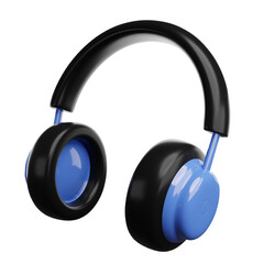 3D Headphone Earphone Music Audio PNG Transparent Background