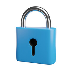 3D Lock Safety Security PNG Transparent Background