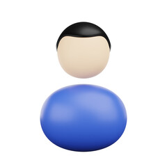 3D Man Person Avatar Profile PNG Transparent Background