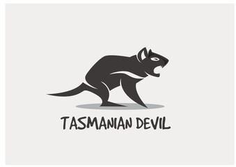 Wild Tasmanian devil illustration