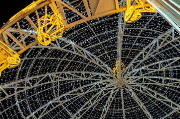 multi-colored Christmas lights at nighttime