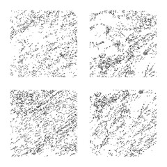 Set of liquid abstract hand drawn patterns, isolated vector textures lines and strokes, made with ink pencil