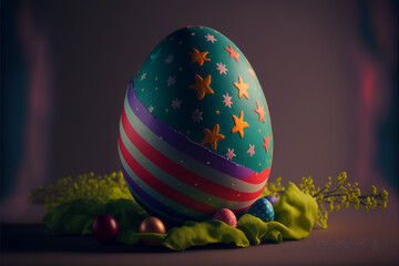 American flag painted Easter egg