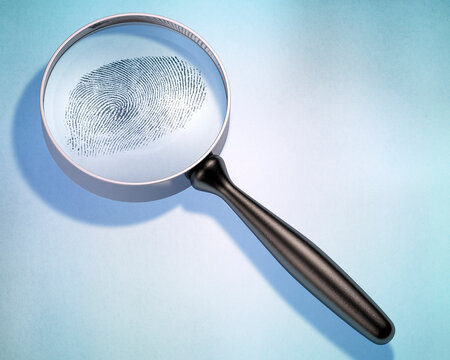 Fingerprint And Magnifying Glass