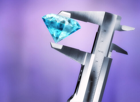 Diamond Being Measured