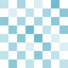 White and blue pastel checkerboard pattern background.	