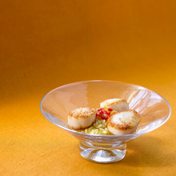 Sea Scallops with Lemon Risotto