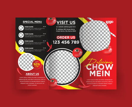 Catering Menu Template for Trifold Restaurant Menu