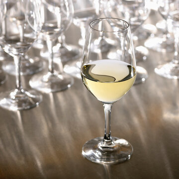White Wine and Wine Glasses