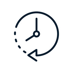 Concept of deadline, interval timer, instant or short period. Vector icon isolated on white background.
