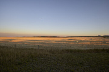 Empty Field at Sunset, Pincher Creek, Alberta, Canada