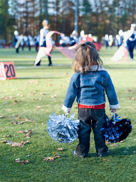Little Girl Cheerleading
