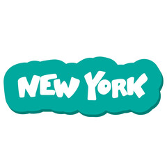 New york - Vector EPS10. Grunge effects can be easily removed for a brand new, clean sign
