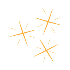 Hand drawn sparkling star. Retro abstract illustration with hand drawn sparkle for celebration design. Geometric shape.