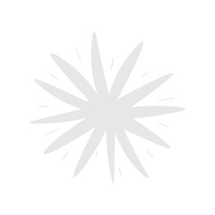 Hand drawn sparkling star. Retro abstract illustration with hand drawn sparkle for celebration design. Geometric shape.