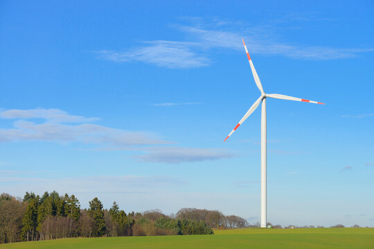 Wind Turbine, Odenwald, Hesse, Germany