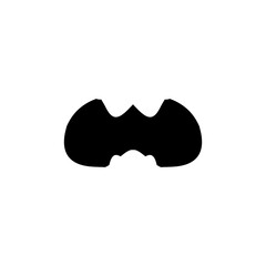 Bat icon. Simple style Halloween holiday big sale poster background symbol. Bat brand logo design element. Bat t-shirt printing. Vector for sticker.