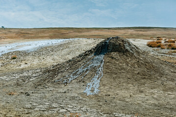 Bulganak mud volcano field, Kerch Peninsula, Crimea, Ukraine - obrazy, fototapety, plakaty