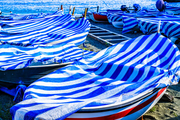 typical small fishing boat in italy