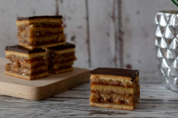 Hungarian Gerbeaud cake