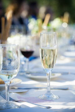 Champagne Glass at Wedding Reception