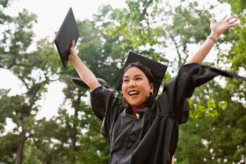 Excited Graduate Cheering
