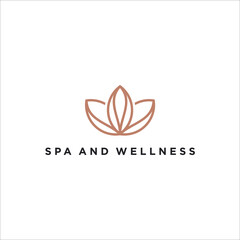 Obraz premium line art spa and wellness logo vector