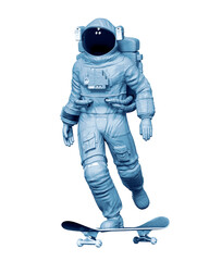 astronaut is skating