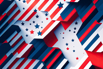 Independence Day, Memorial Day, Veteran's Day, design, background, graphic. Generative AI - obrazy, fototapety, plakaty