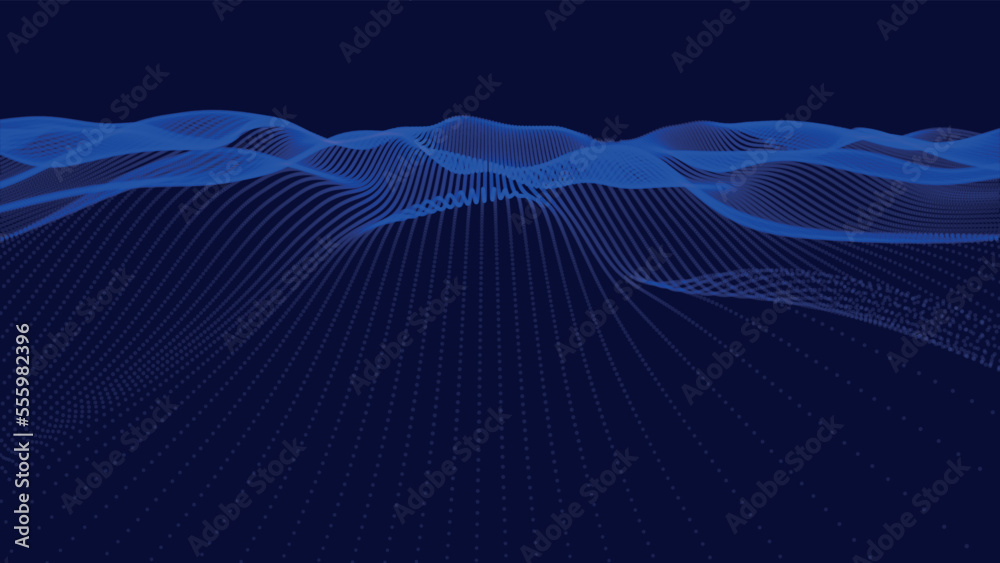 Poster abstract futuristic background. big data visualization. network connection. data transfer. 3d render