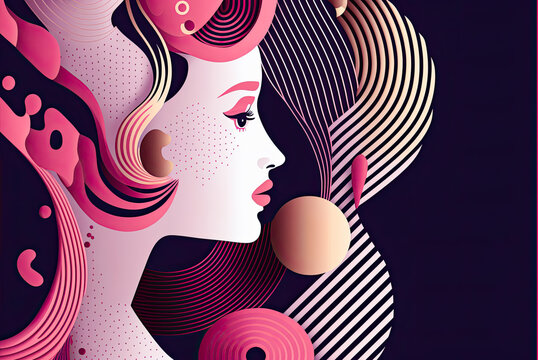 International Women's Day Design, Background, Graphic. Generative AI