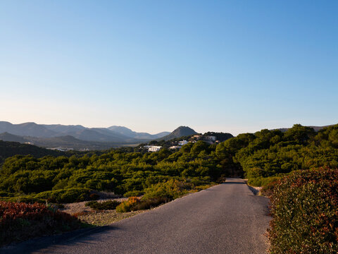 Highway through Mountains, Majorca. Balearic Islands, Spain