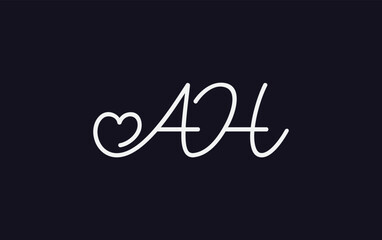 Heart Logo icon symbol design with Letter. Love font circle sign. love logo vector and heart font design symbol