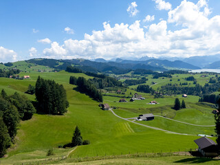 Fototapeta na wymiar A beautiful valley in Switzerland.
