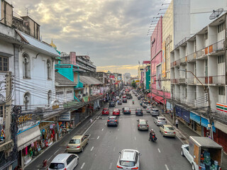 street in the city in Thailand