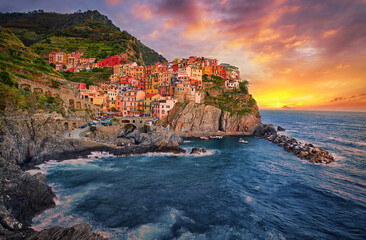 Manarola - One of five cities in cinque terre, Italy