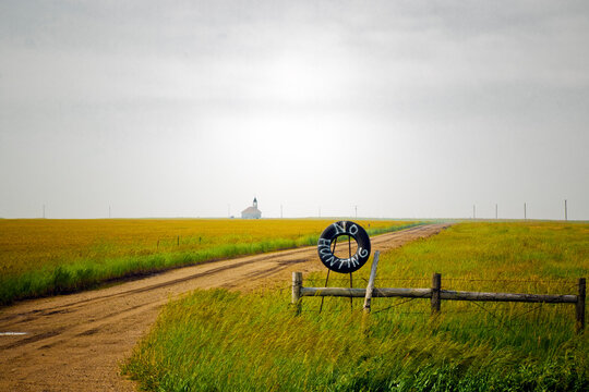 No Hunting Sign in Buffalo Gap, Custer County, South Dakota, USA