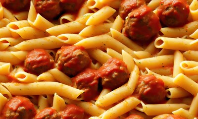 Pasta and Meatballs Seamless Infinite, Generative AI