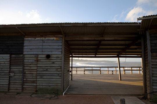Closed Fisherman Stall on Beach, Punta del Diablo, Uruguay